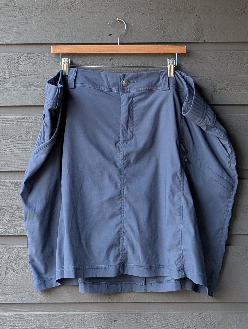 Duluth Women's Plus Dry on the Fly Skort Ink Blue Size 24W UPF 50 Hiking Outdoor